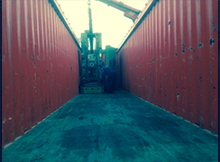 Loading of open top container