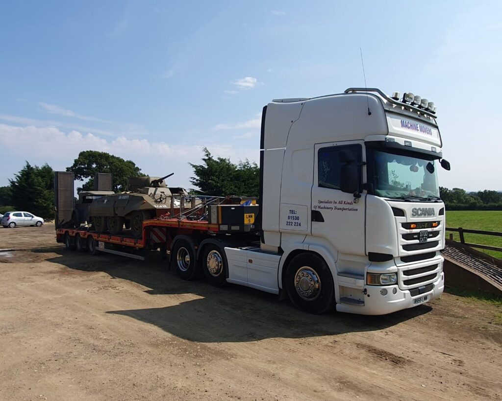 Transporting armoured vehicles